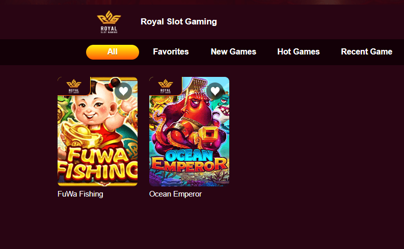 FantasyPH Royal Slot Gaming titles FuWa Fishing and Ocean Emperor on mobile